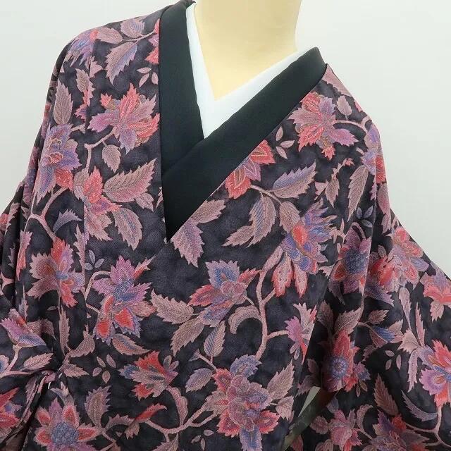 【中古】六花-RIKKA- 美品 正絹 道中着 着物 A4229