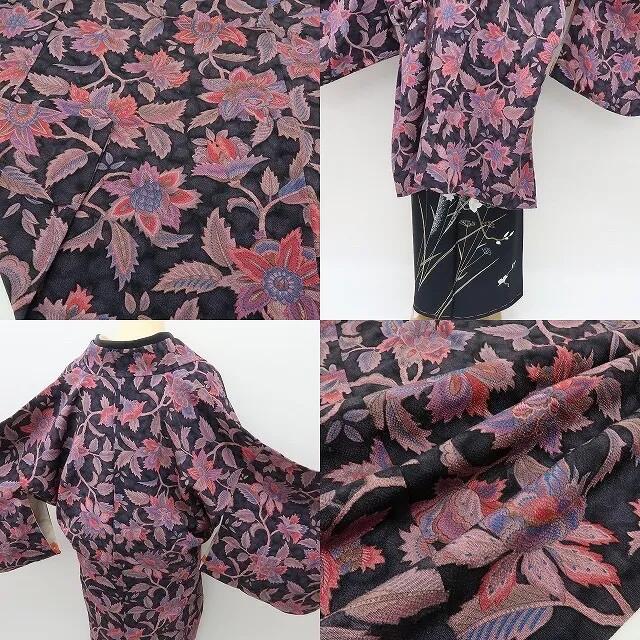 【中古】六花-RIKKA- 美品 正絹 道中着 着物 A4229