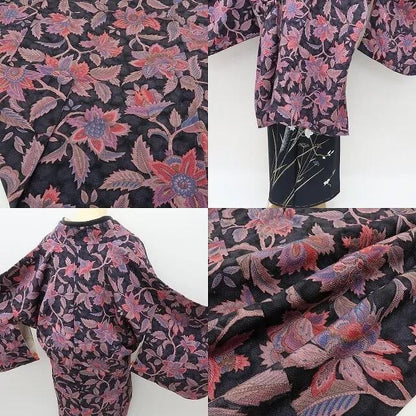 【中古】六花-RIKKA- 美品 正絹 道中着 着物 A4229