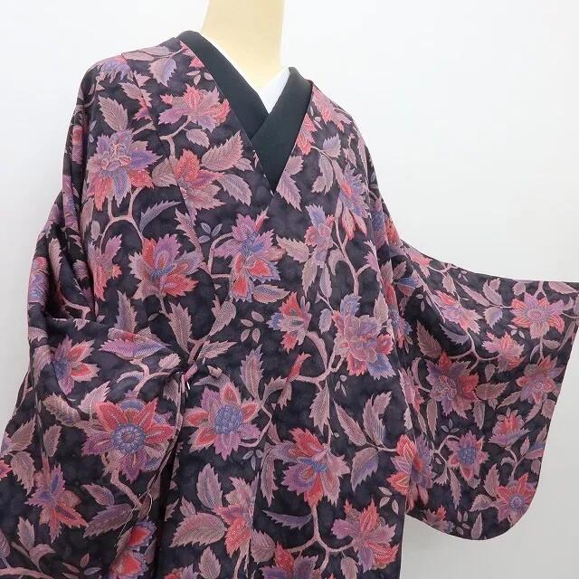 【中古】六花-RIKKA- 美品 正絹 道中着 着物 A4229