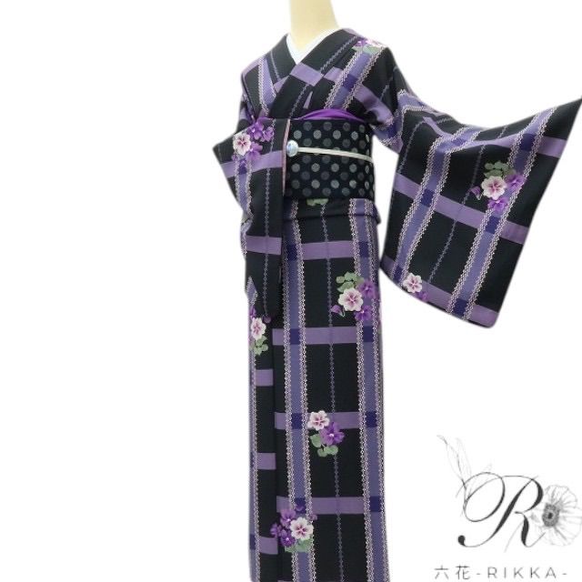 【中古】六花-RIKKA- 美品未着用 松田聖子プロデュース SEIKO MATSUDA トールサイズ 小紋 着物 A4230