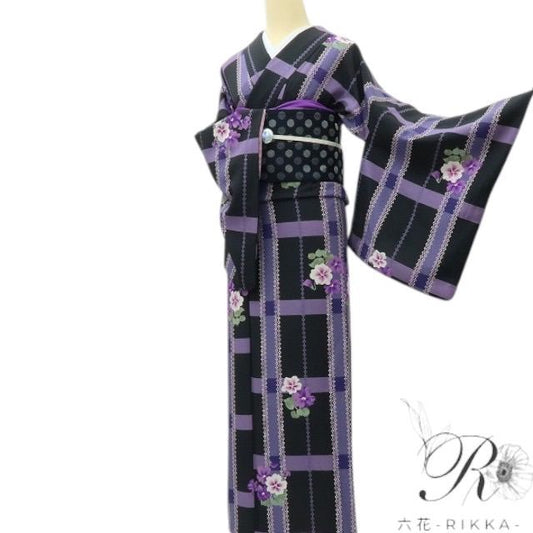 【中古】六花-RIKKA- 美品未着用 松田聖子プロデュース SEIKO MATSUDA トールサイズ 小紋 着物 A4230