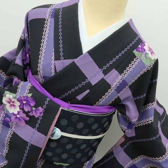 【中古】六花-RIKKA- 美品未着用 松田聖子プロデュース SEIKO MATSUDA トールサイズ 小紋 着物 A4230