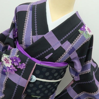 【中古】六花-RIKKA- 美品未着用 松田聖子プロデュース SEIKO MATSUDA トールサイズ 小紋 着物 A4230