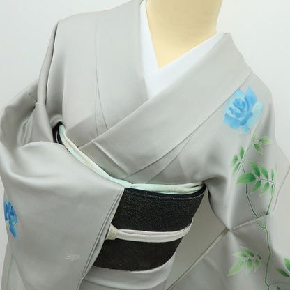 【中古】六花-RIKKA-正絹 薔薇  訪問着 着物 A4346