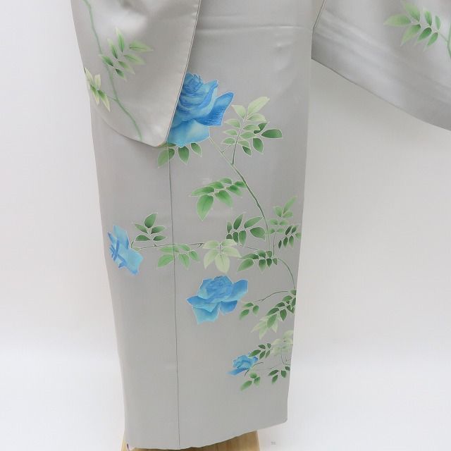 【中古】六花-RIKKA-正絹 薔薇  訪問着 着物 A4346