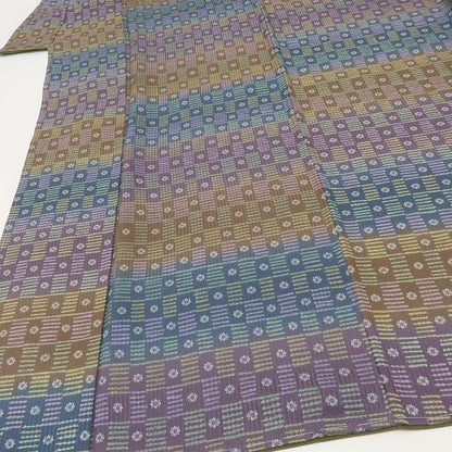【新古品】六花-RIKKA- 新品 さが美謹製 正絹 丹後ちりめん トールサイズ 仕付け糸付 小紋 着物 A4365