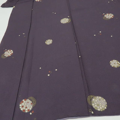 【中古】六花-RIKKA- 正絹 小紋 着物 A4478