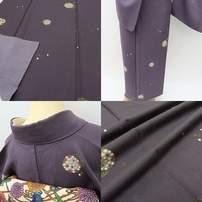 【中古】六花-RIKKA- 正絹 小紋 着物 A4478