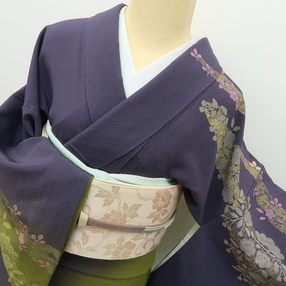【中古】六花-RIKKA- 美品 正絹 トールサイズ 訪問着 着物 A4497
