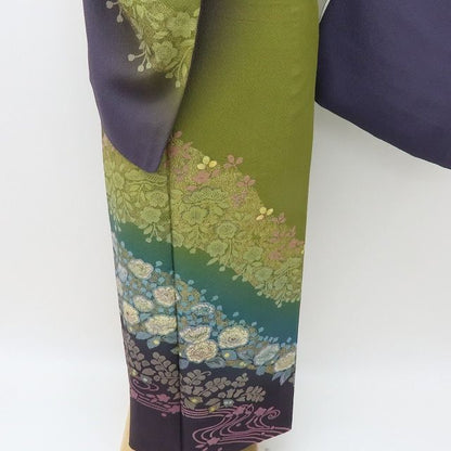 【中古】六花-RIKKA- 美品 正絹 トールサイズ 訪問着 着物 A4497