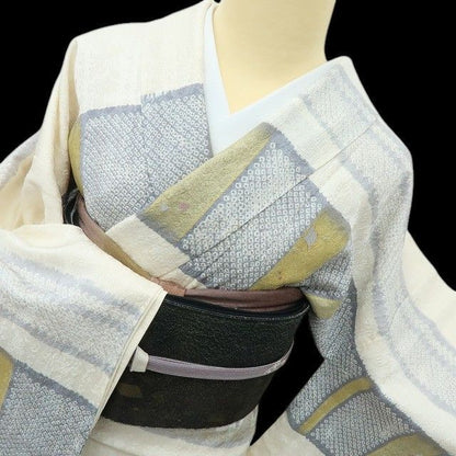 【中古】六花-RIKKA- 正絹 絞り 刺繍 トールサイズ  訪問着 着物 A4502