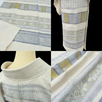 【中古】六花-RIKKA- 正絹 絞り 刺繍 トールサイズ  訪問着 着物 A4502