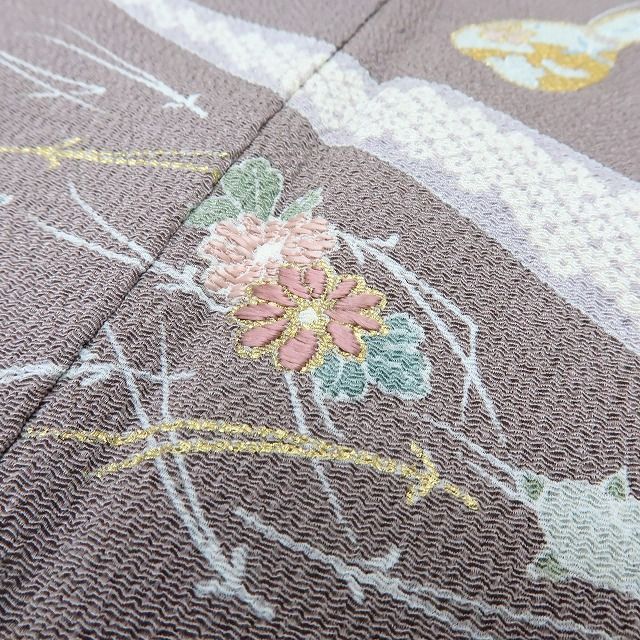 【中古】六花-RIKKA- 美品未着用 正絹 刺繍 訪問着 着物 A4540