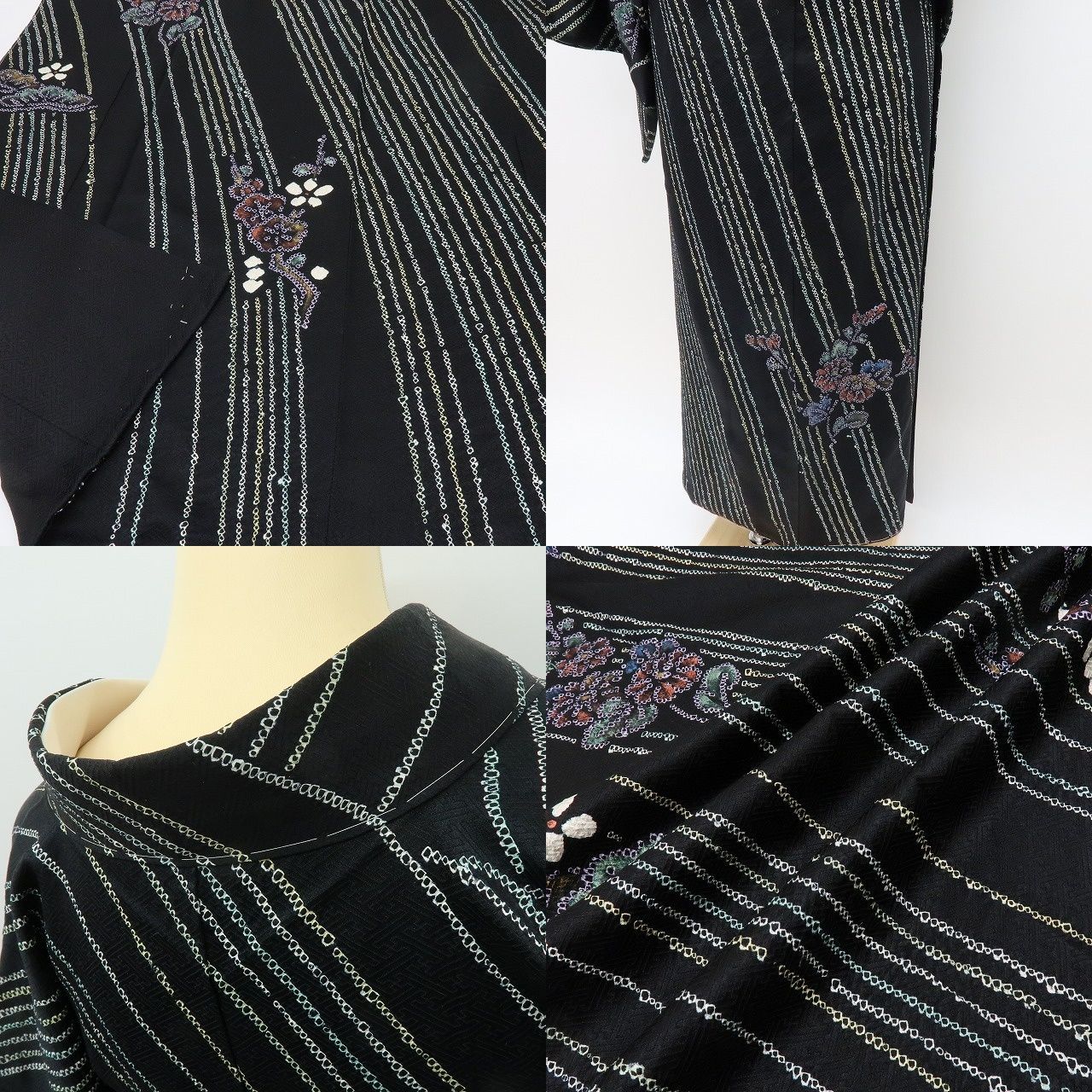 【新古品】六花-RIKKA- 新品 正絹 絞り トールサイズ 仕付け糸付 訪問着 着物