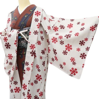 【新古品】六花-RIKKA- 新品 洗える着物 羽織紐付 ロング丈 長羽織 着物