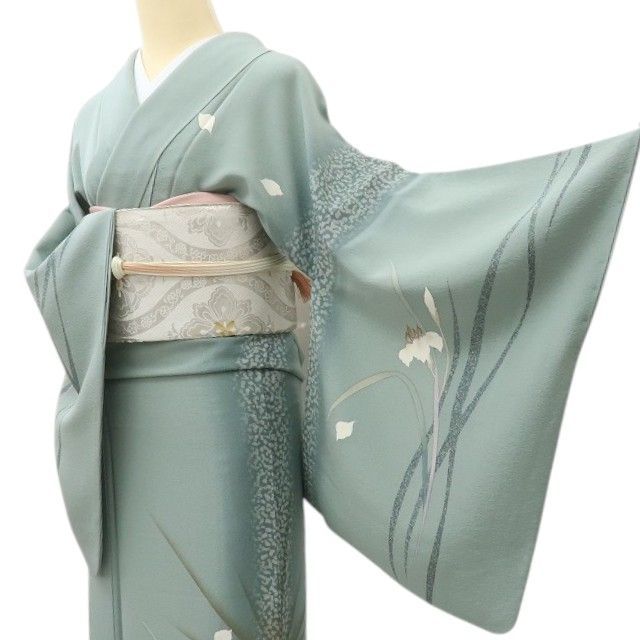 【中古】六花-RIKKA- 正絹 トールサイズ 訪問着 着物 A4602