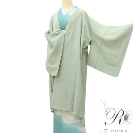 【中古】六花-RIKKA- 美品 正絹 ロング丈　優しく薫る春の友　道中着 着物 A4604