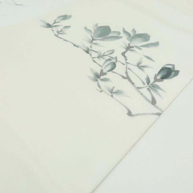 【中古】六花-RIKKA- 正絹 額縁仕立て 開きなごや帯 着物 A4623