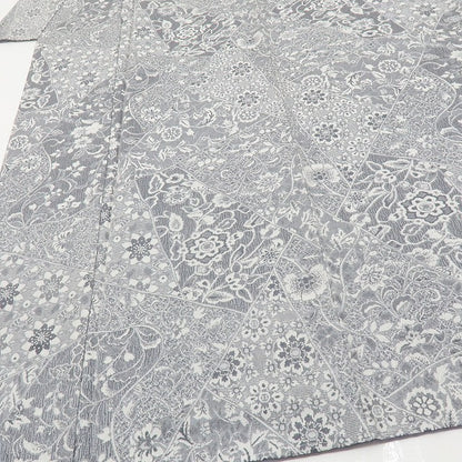 六花-RIKKA- 新品 正絹 天目織 雪の中の万華鏡☆ 手縫い仕立て お召 着物 A5923