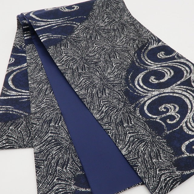 六花-RIKKA- 新品 正絹 ネイビーに、粋をひとさじ♪ 着物 訪問着 小紋 袋帯 A5949