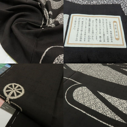 六花-RIKKA- 新品 正絹 仕付け糸付 赤城絞り ただならぬ静けさに、カラリ。糸車♪ 紬訪問着 着物 A5957