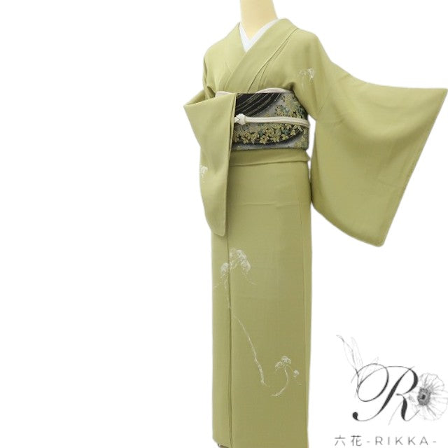 六花-RIKKA- 新品 正絹 仕付け糸付 それクラゲ？いいえ、笠松です！ 訪問着 着物 A5965