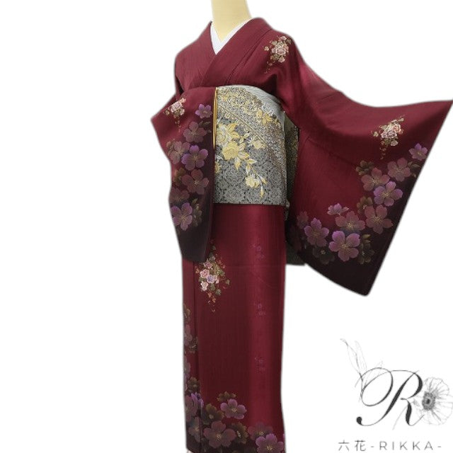 六花-RIKKA- 美品 正絹 やまと誂製 刺繍 トールサイズ 即完成！憧れの着物美人☆ 訪問着・袋帯 ２点セット 着物 A5966