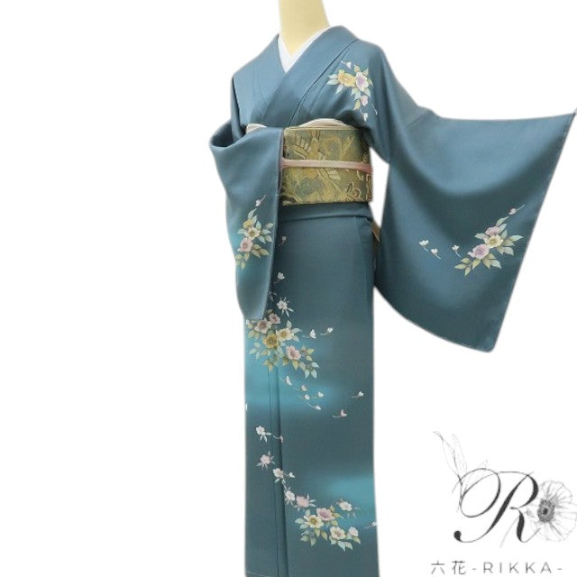 六花-RIKKA- 美品未着用 正絹 大人の甘辛 万葉讃歌 訪問着 着物 A5971