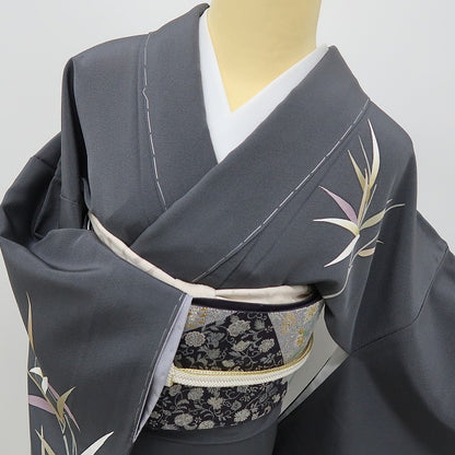 六花-RIKKA- 新品 正絹 仕付け糸付 トールサイズ 竹、すっと。粋にキマる！ 訪問着 着物 A5972