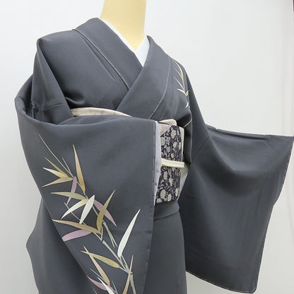 六花-RIKKA- 新品 正絹 仕付け糸付 トールサイズ 竹、すっと。粋にキマる！ 訪問着 着物 A5972