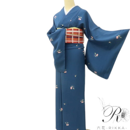 六花-RIKKA- 美品 正絹 さくらんぼ柄 トール・ワイドサイズ 甘すぎない、大人のさくらんぼ♪ 小紋 着物 A5975