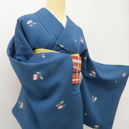 六花-RIKKA- 美品 正絹 さくらんぼ柄 トール・ワイドサイズ 甘すぎない、大人のさくらんぼ♪ 小紋 着物 A5975