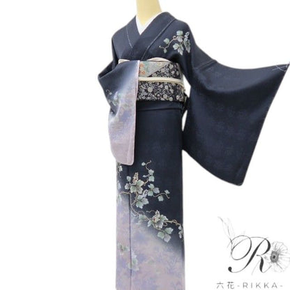 六花-RIKKA- 新品 正絹 螺鈿作家 藤本隆士落款 蔦 ディープな美しさにきらり☆ トールサイズ 訪問着 着物 A5979