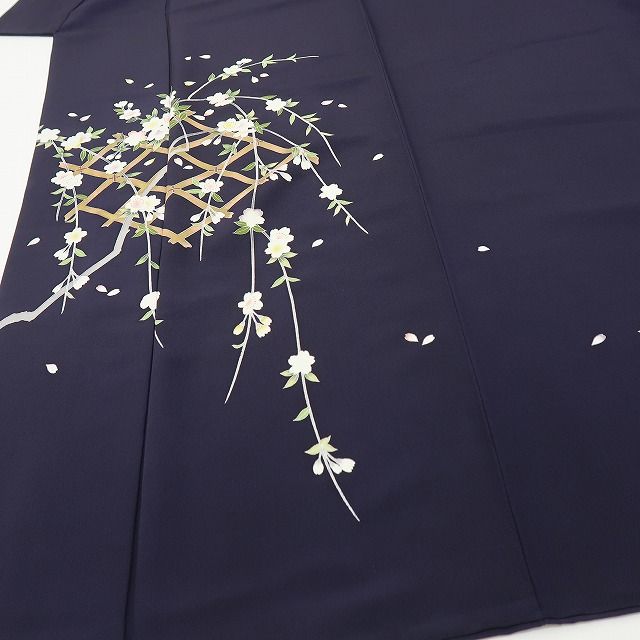 六花-RIKKA- 美品 正絹 京友禅  岡山武子落款 さがみ謹製 桜 ひとひらの色香舞う、美人オーラ放つ！ トールサイズ 訪問着 着物 A5980