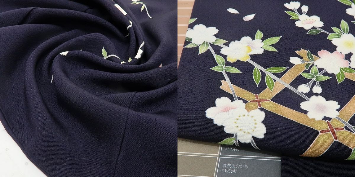 六花-RIKKA- 美品 正絹 京友禅  岡山武子落款 さがみ謹製 桜 ひとひらの色香舞う、美人オーラ放つ！ トールサイズ 訪問着 着物 A5980