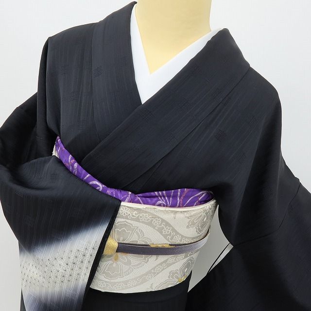 六花-RIKKA- 美品 正絹 麻の葉 トールサイズ まとう、一筋の夜の奇跡☆ 訪問着 着物 A5981