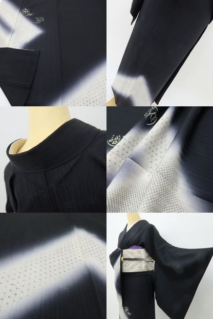 六花-RIKKA- 美品 正絹 麻の葉 トールサイズ まとう、一筋の夜の奇跡☆ 訪問着 着物 A5981