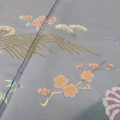 六花-RIKKA- 正絹 絞り 刺繍 トールサイズ アンティークレースのような美技×美技！ 訪問着 着物 A5984