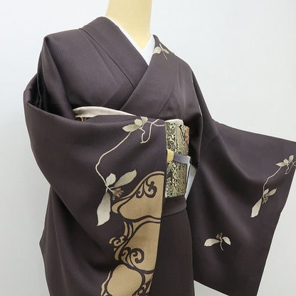 六花-RIKKA- 美品 正絹 作家物落款 あなたのハートを一本釣！アール・ヌーヴォーな美！ 訪問着 着物 A5985