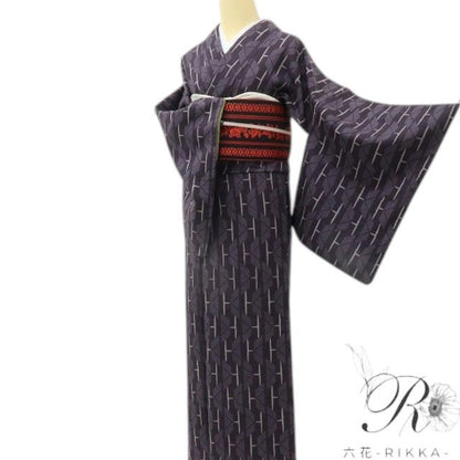 六花-RIKKA- 美品 正絹 証紙付 近づくたびに溺れる、唯一無二の世界！ 本場結城紬 A5989