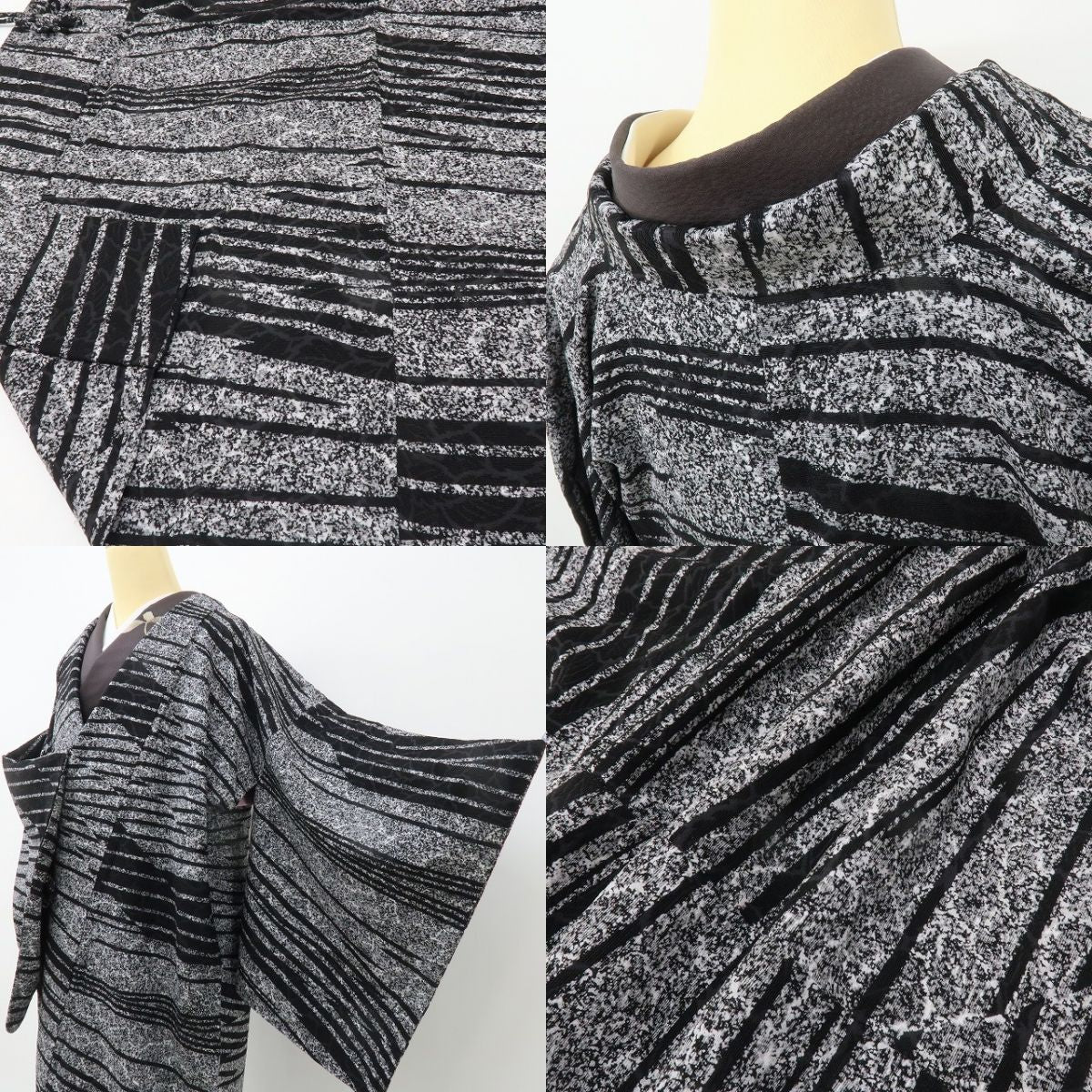 六花-RIKKA- 美品 正絹 ロング丈 甘さを隠してクールに立つ！ 道中着 着物 A5991