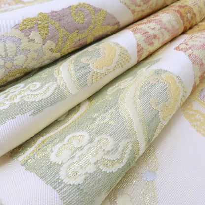 六花-RIKKA- 美品 正絹 刺繍 やさしい古典、刺繍で咲かせて♪ 袋帯 着物 A5994