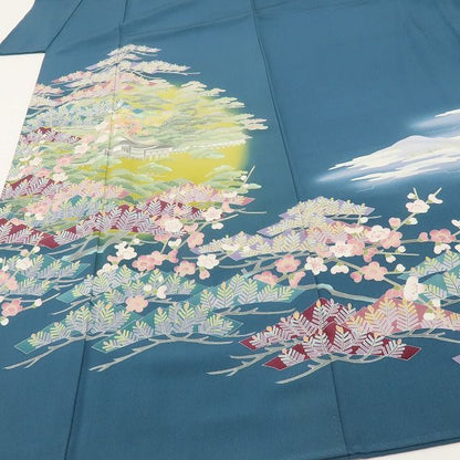 六花-RIKKA- 美品 正絹 十日町友禅 岡村蒼風落款 記憶を辿る満月☆ 色留袖 着物 A5995