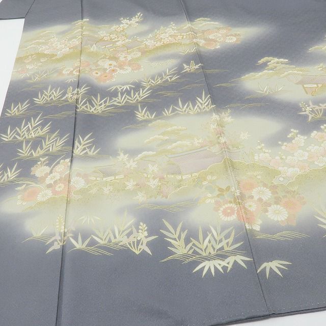 六花-RIKKA- 正絹 金駒刺繡 トールサイズ しっとりしながら目を奪う、日本の美！ 色留袖 着物 A5996