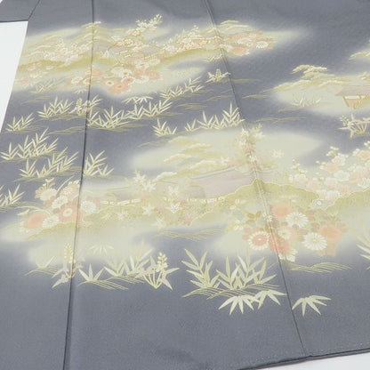 六花-RIKKA- 正絹 金駒刺繡 トールサイズ しっとりしながら目を奪う、日本の美！ 色留袖 着物 A5996