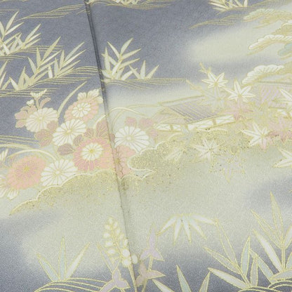 六花-RIKKA- 正絹 金駒刺繡 トールサイズ しっとりしながら目を奪う、日本の美！ 色留袖 着物 A5996