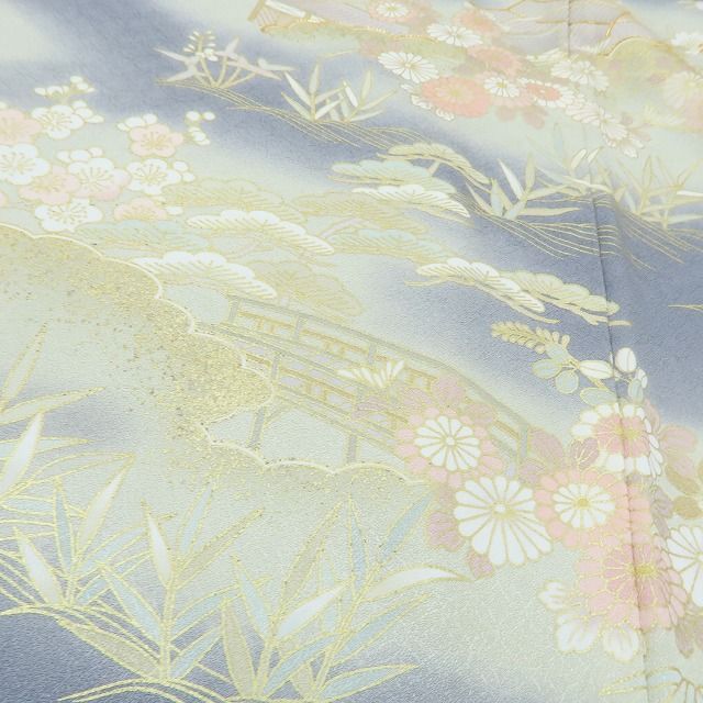 六花-RIKKA- 正絹 金駒刺繡 トールサイズ しっとりしながら目を奪う、日本の美！ 色留袖 着物 A5996