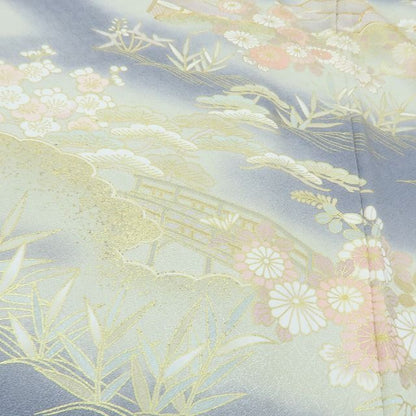 六花-RIKKA- 正絹 金駒刺繡 トールサイズ しっとりしながら目を奪う、日本の美！ 色留袖 着物 A5996