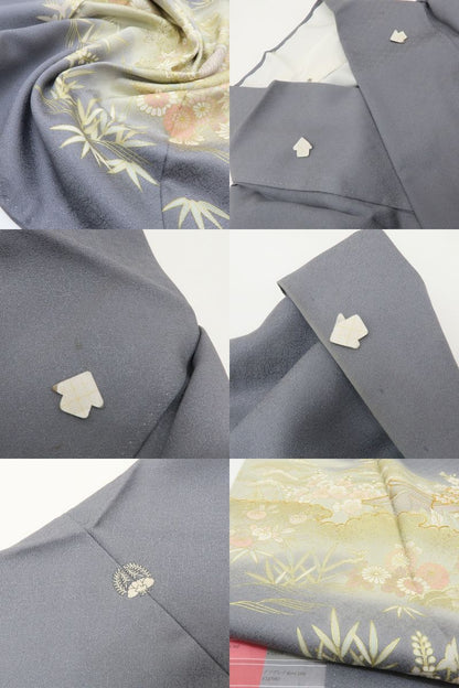 六花-RIKKA- 正絹 金駒刺繡 トールサイズ しっとりしながら目を奪う、日本の美！ 色留袖 着物 A5996